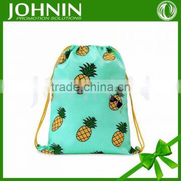 Most popular selling promotional high quality polyester football drawstring bag