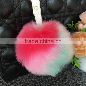 Custom-Made 9 Cm Fake Fur Pom Poms Fur Ball Keychain Custom Made