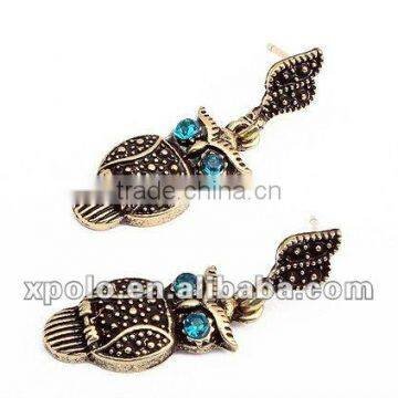 Korean Fashion Green Eyes Owl Alloy Dangle Earrings