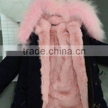 2017 Navy Kids Fur Parka For Girls Winter Wear, Short Mini Fur Down Jacket Wholesale photo-2