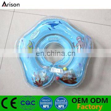 Factory Stocked Environmental PVC Inflatable Baby Neck Ring New-born Baby Bath Ring With Two Chambers photo-3
