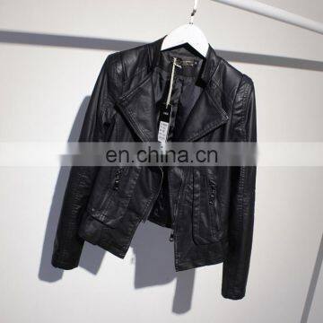 Winter Genuine Leather Jacket Bolero Imitation Leather Jacket bomerJacket Blazer biker pu jacket