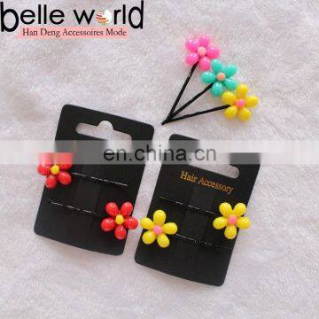 Summer Hair Accessory Cute Kids Metal Flower Hair Bobby Pins