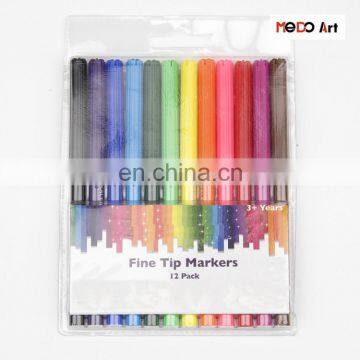 12 Colors Fine Line Washable Watercolor Markers Set for Kids Drawing