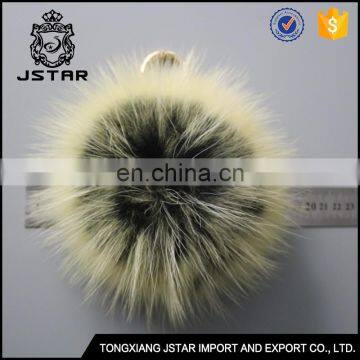 Discount large size raccoon fur pom pom ball keychain