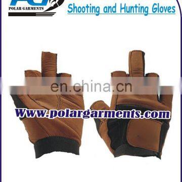 Brown leather shooting gloves/Gun shooting gloves/Shooting and hunting gloves