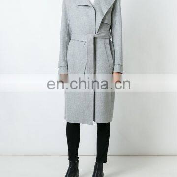 MIKA2527 Cashmere Blend Belted Winter Coat