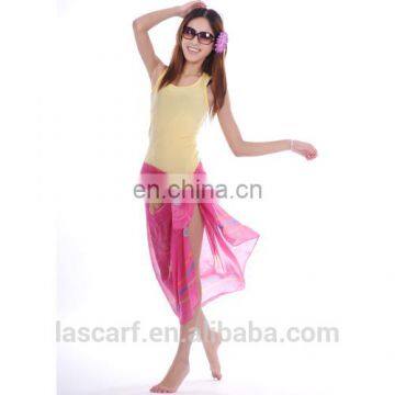 lady use beautiful fashion butterfly printed beach sarong