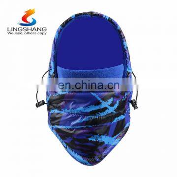 Customized Fleece winter hat Camouflage Fleece/Polyester Warm Wind hood hat