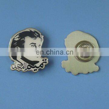 Personalized Printing Qatar People Head Logo Territory Shaped Lapel Pin for Gifts photo-2