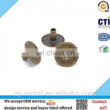 Decorative 11mm round press metal jeans button ,snap button for jeans