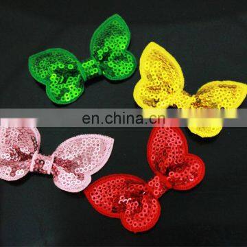 Handmade baby hair sequin fabric hair bow, bow hair accessories