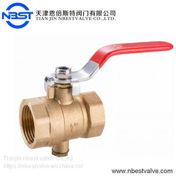 manual internal thread temperature measuring brass ball valve