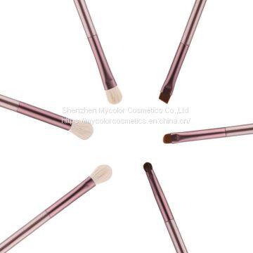 Factory Customized Hot 6pcs High Quality Wool Hair Portable Eyeshadow Brush Makeup Brush Set ODM&OEM photo-5