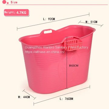 Bath Tube In Plastic PP5 REACH Test Passed Portable Freestanding Bathtub for Adults Indoor Spa Buthtub photo-3
