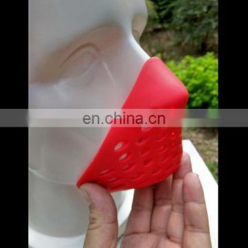 Red shaping Spiderman Faceshell with environmentally friendly silicone material for breathing