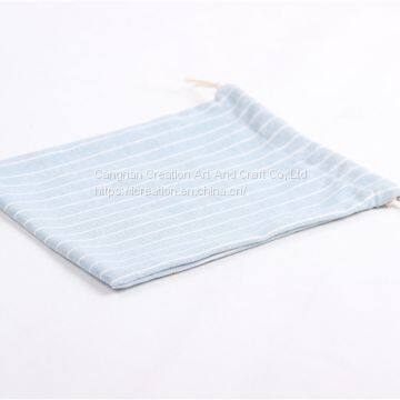 Stripe Cotton Linen Drawstring Candy Storage Bag Eco Gift Pouch photo-4