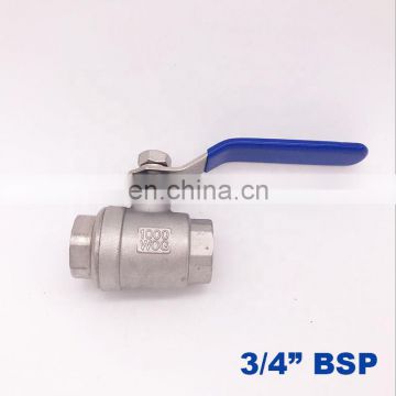 GOGO High quality Type 2PC stainless steel ball valve DN20 Female thread 3/4 inch BSP SS304 201 SS316 Small 2 way Ball Valve