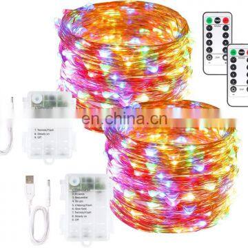 Twinkle dimmer usb copper wire battery decor led christmas  party outdoor led string lights