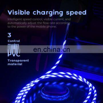 JOYROOM 2.4A Flowing Led Data Cable Charging Line for Iphone, Usb Cable Type-c Fast Charging Cable photo-6