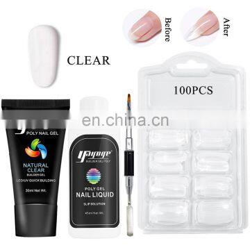 Cleaner Plus 30ml 7 Colors 4pcs False Nail Tips 100 Pcs Nail Extension uv Gel Kit Beauty Personal Care photo-5