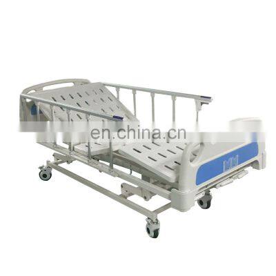 China manufacturer multifunctional adjustable three cranks care nursing manual medical hospital bed rails equipments