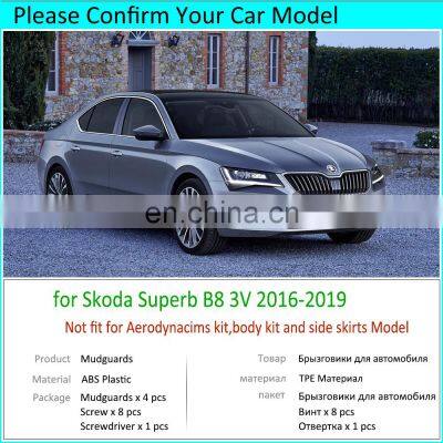 4PCS for Skoda Superb 3 B8 MK3 3V 2016 2017 2018 2019 Mudguards Mudflaps Fender Mud Flap Splash Mud Guards Wheel Car Accessories photo-2