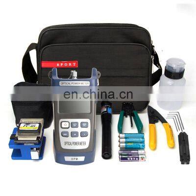 Good Price FTTH Fiber Optic Tool Kit Set Equipment with Stripper OPM VFL Cleaver Toolkit for Optic Cable