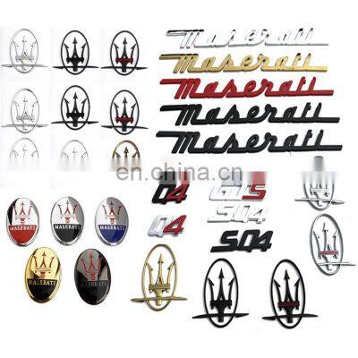 Apply to maserati logo sticker badge The letters Q4 are Maserati President Maserati Ghiboli Hood trunk wing panel side logo