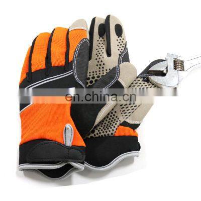 HY Leather Glove Anti-impact Leather Gloves Sport Ridding Cycling Gloves