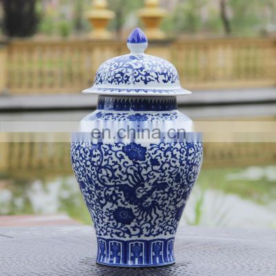 Jingdezhen ceramic blue and white 2.5l seal winebottle