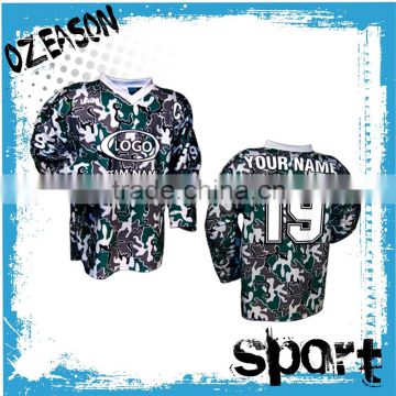 Hi-Q embroidered sublimated hockey jersey shirt custom made from china