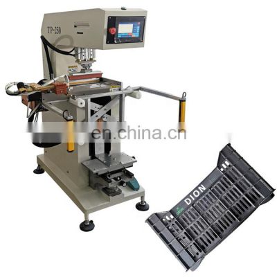 semi auto 2-color servo mini pad printing machine iron body for crate boxes big logo