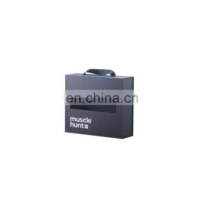 Matte Black Custom Box With Window Hollow Out Package for Gift 3 Bottles Wine Packing Box Ribbon Handle Box for Products photo-4