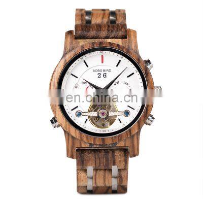 Hot Sales BOBO BIRD Special Design Luxury Wood Chronograph Multifunction Watch Gift for Female