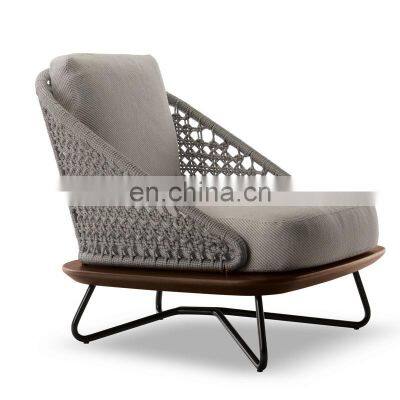 Hand-made Garden Furniture Courtyard Balcony Outdoor Furniture Woven Rope Patio Sofa Chair Sets Outdoor Furniture