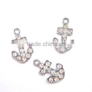 DIY rhinestone Anchor pendant