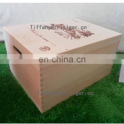 High Quality Classic Custom Design Packaging Handmade Solid Red Wine Box photo-5