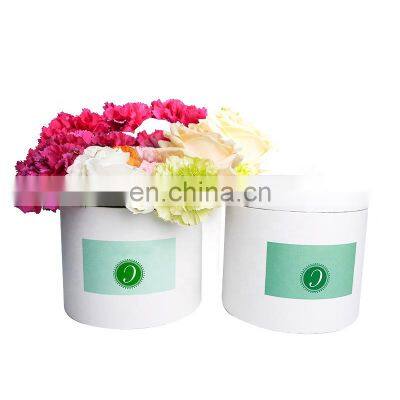 Custom Preserved Round Paper Cardboard Fresh Flower Packaging Gift Box With Lid Hat