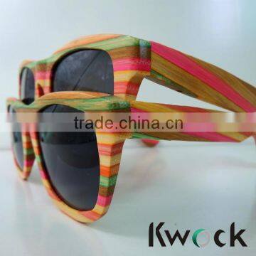 Custom Bamboo Sunglasses With Colourful Frame,color Lenses