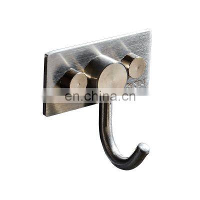 Bathroom Stainless Steel Metal Towel Robe hooks black Wall Mounted