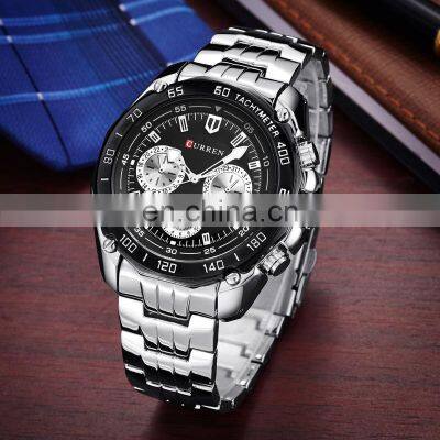 CURREN 8077 Men Quartz Luxury Chronograph Stainless Steelwatches Casual Water Resistant Army Watches Relogio Masculino photo-5