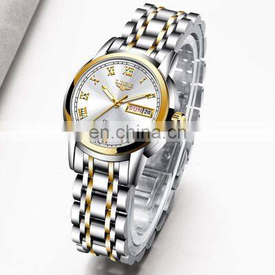 Lige 10007 New Stainless Steel Women Quartz Watch Waterproof Calendar Luxury Watches Ladies Relogio Feminino photo-3