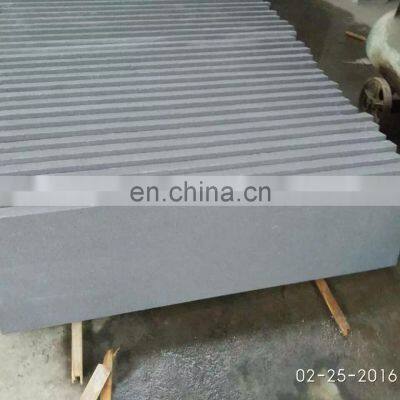 High Quality Flame Edge Black Sandstone Floor Tiles Stone Slabs for Sale photo-2