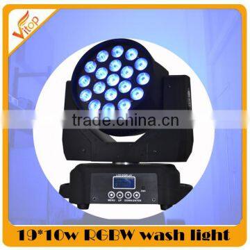 19pcs RGBW 4in1 ring control wash moving head dj machine hot selling