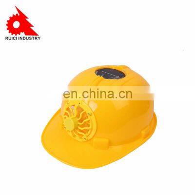 High Quality and best price Safety Hard Hat abs Plastic with Solar Power Fan