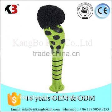 Newest design OEM knitted golf head cover golf wool head cover