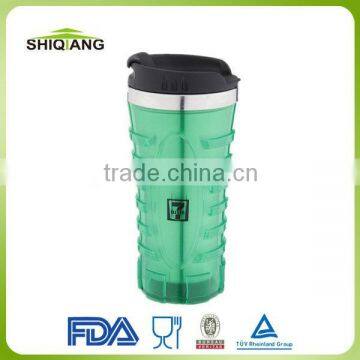 450ml stainless steel leakproof thermal office cup with plastic cover