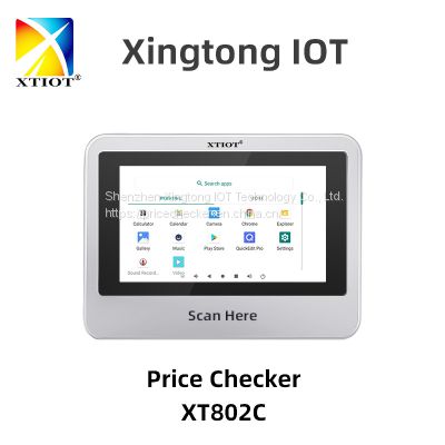 XT802C 48V POE Payment Kiosks Shopping Cart Pos Terminal 2D Barcode Scanner Price Checker