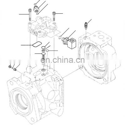 708-1W-00952 708-1W-00731 Wheel Loader Pump WA500-6 Hydraulic Pump